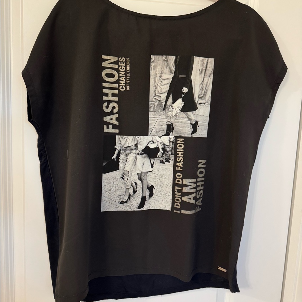 Black Graphic Women's Top